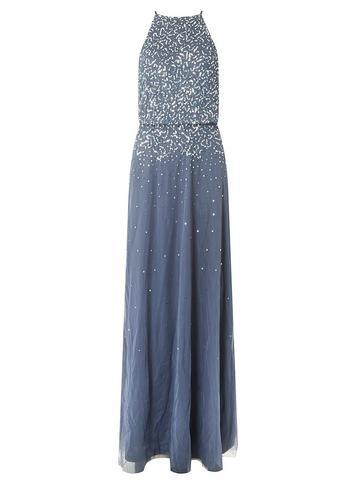Dorothy Perkins *showcase Grey 'ava' Sequined Maxi Dress