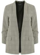 Dorothy Perkins Grey Check Edge To Edge Blazer