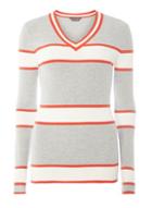 Dorothy Perkins *tall Grey Cricket Stripe Jumper