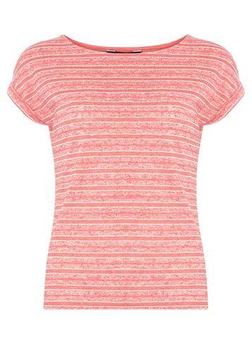 Dorothy Perkins Coral Textured Stripe Tee