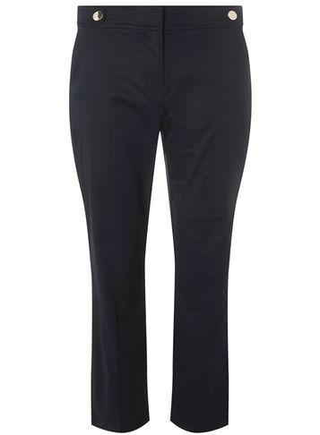 Dorothy Perkins Navy Button Tab Trousers