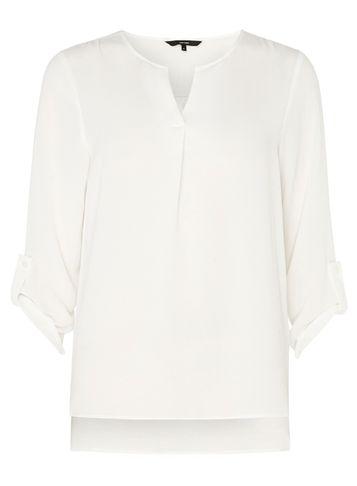 Dorothy Perkins *vero Moda White Roll Sleeve Blouse