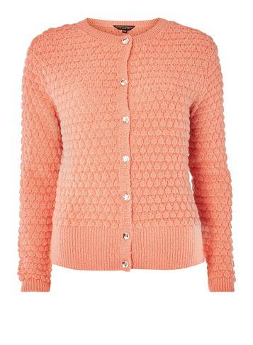 Dorothy Perkins Pink Bubble-knit Cardigan