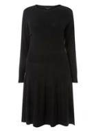 Dorothy Perkins *dp Curve Black Knitted Fit And Flare Dress