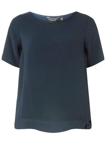 Dorothy Perkins Navy Tie Hem T-shirt