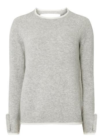 Dorothy Perkins Grey Marl Tie Sleeve Jumper