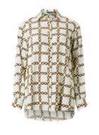 Dorothy Perkins Ivory Chain Print Long Line Shirt