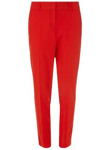 Dorothy Perkins *tall Red Split Hem Ankle Grazer Trousers