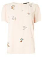 Dorothy Perkins Blush Floral Embroidered T-shirt