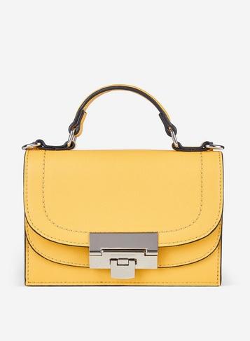 Dorothy Perkins Yellow Top Handle Cross Body Bag