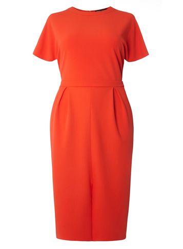 Dorothy Perkins Dp Curve Coral Tulip Pencil Dress