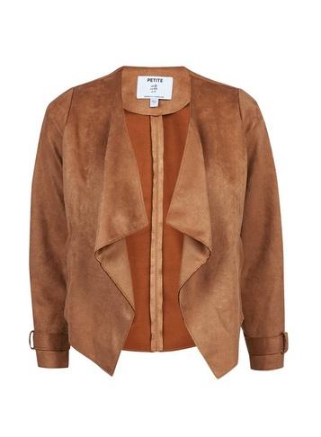 Dorothy Perkins Petite Tan Waterfall Jacket