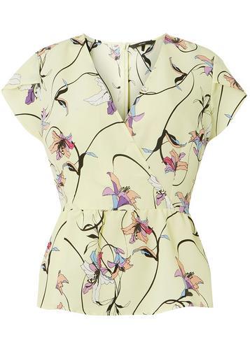 Dorothy Perkins *vero Moda Lemon Print Wrap Top