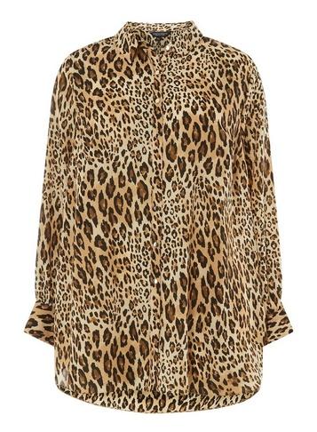 Dorothy Perkins *dp Curve Multi Colour Leopard Print Collared Shirt