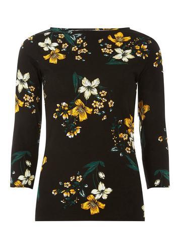 Dorothy Perkins Ochre Floral Print Top