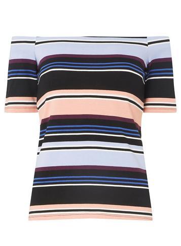 Dorothy Perkins Multi Striped Bardot Top