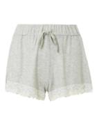 Dorothy Perkins Grey Loungewear Lace Trimmed Shorts