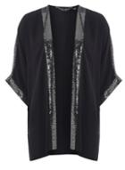 Dorothy Perkins Black Sequin Trim Cover Up