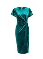 *lily & Franc Teal Manipulated Pencil Dress