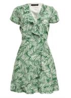 *tenki Green Leaf Ruffle Dress