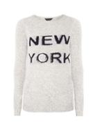 Dorothy Perkins Grey New York Motif Jumper