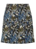 Dorothy Perkins Black And Blue Jacquard Mini Skirt