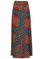 Dorothy Perkins *izabel London Orange Print Maxi Skirt