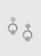 Dorothy Perkins Silver Circle And Disc Drop Earrings