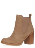 Dorothy Perkins 'lateo' Taupe Block Heel Boots