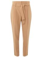 Dorothy Perkins Camel Tie Tapered Leg Trousers