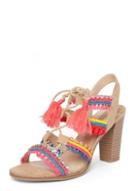 Dorothy Perkins Tan Selfie Pom Pom Sandals