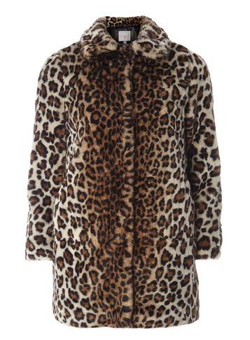 Dorothy Perkins Petite Leopard Faux Fur Coat