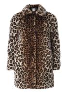 Dorothy Perkins Petite Leopard Faux Fur Coat