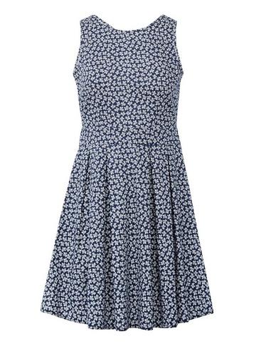 *izabel London Blue Ditsy Print Skater Dress