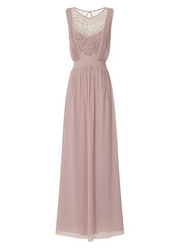 Dorothy Perkins *little Mistress Pink Pearl Embellished Maxi Dress