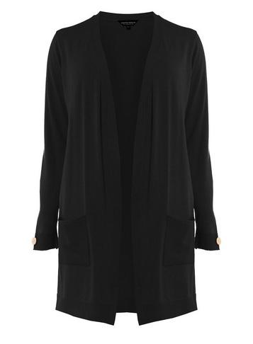 Dorothy Perkins *dp Curve Black Button Cuff Cardigan