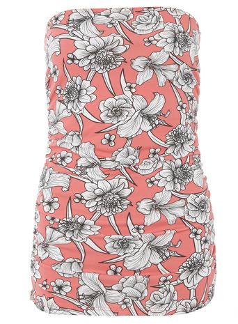 Dorothy Perkins Tropical Floral Ruched Bandeau