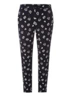 Dorothy Perkins Navy Stencil Floral Pique Trousers