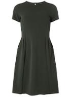 Dorothy Perkins Khaki Seamed Fit And Flare Dress