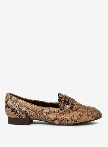 Dorothy Perkins Snake Print Pu Layla Loafers