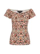 Dorothy Perkins Multicolour Zebra Print Ruched Bardot Top