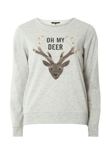 Dorothy Perkins *vero Moda Grey Reindeer Christmas Sweat Top