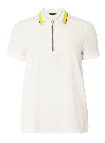 Dorothy Perkins Yellow Collar Polo Top