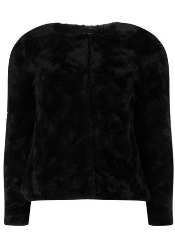 Dorothy Perkins *black Short Faux Fur Jacket