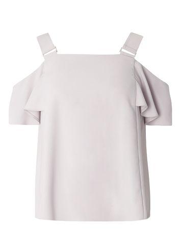 Dorothy Perkins Petite Silver Buckle Top