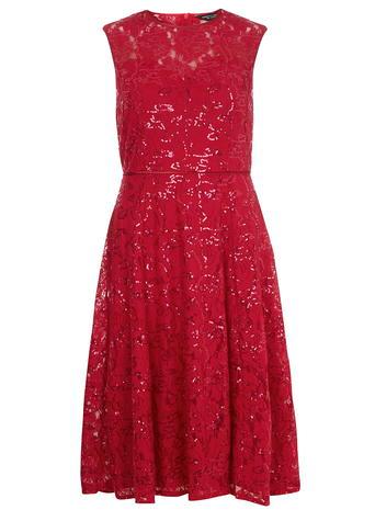 Dorothy Perkins Raspberry Lace Midi Dress