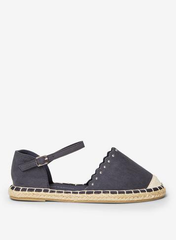 Dorothy Perkins Wide Navy Clara Espadrilles