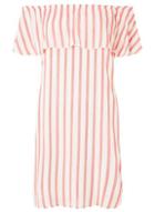 Dorothy Perkins *only White And Red Striped Bardot Dress