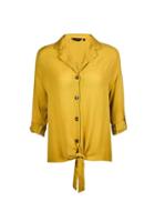 Dorothy Perkins Yellow Crinkle Shirt