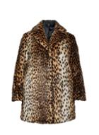 Dorothy Perkins *dp Curve Brown Leopard Print Faux Fur Coat